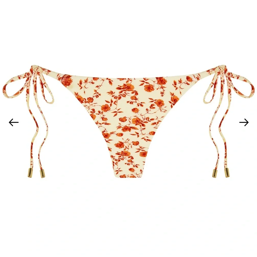 Monday Swimwear Red Floral Bikini Set